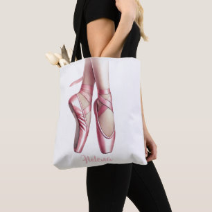 Personalised Ballerina Ballet Shoes Tote Bag