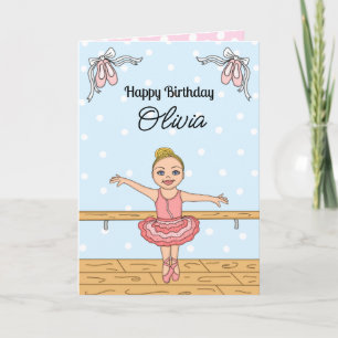 Personalised Ballerina Birthday   Holiday Card