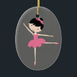 Personalised Ballerina Christmas Ornament<br><div class="desc">This super cute ballerina ornament makes a great holiday keepsake for your child, just change the template text and change the background colours if you want and you're all set! If you need help or have something else in mind, just click on the contact link above to send the designer...</div>