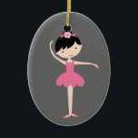 Personalised Ballerina Christmas Ornament<br><div class="desc">This super cute ballerina ornament makes a great holiday keepsake for your child, just change the template text and change the background colours if you want and you're all set! If you need help or have something else in mind, just click on the contact link above to send the designer...</div>