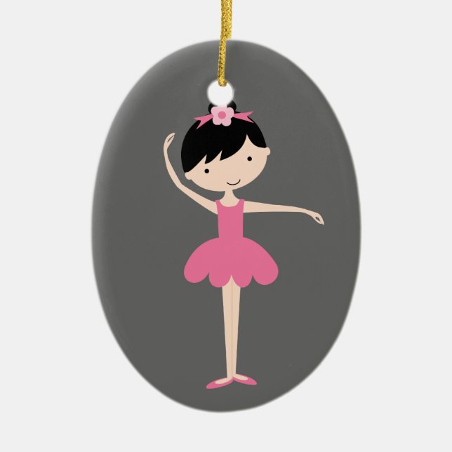 Personalised Ballerina Christmas Ornament (Front)