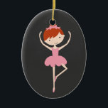 Personalised Ballerina Christmas Ornament<br><div class="desc">This super cute ballerina ornament makes a great holiday keepsake for your child, just change the template text and change the background colours if you want and you're all set! If you need help or have something else in mind, just click on the contact link above to send the designer...</div>