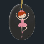 Personalised Ballerina Christmas Ornament<br><div class="desc">This super cute ballerina ornament makes a great holiday keepsake for your child, just change the template text and change the background colours if you want and you're all set! If you need help or have something else in mind, just click on the contact link above to send the designer...</div>
