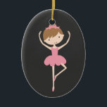 Personalised Ballerina Christmas Ornament<br><div class="desc">This super cute ballerina ornament makes a great holiday keepsake for your child, just change the template text and change the background colours if you want and you're all set! If you need help or have something else in mind, just click on the contact link above to send the designer...</div>