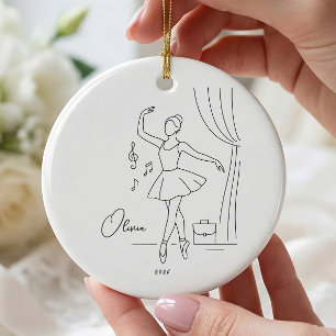 Personalised Ballerina Christmas Ornament