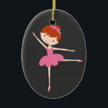 Personalised Ballerina Christmas Ornament<br><div class="desc">This super cute ballerina ornament makes a great holiday keepsake for your child, just change the template text and change the background colours if you want and you're all set! If you need help or have something else in mind, just click on the contact link above to send the designer...</div>