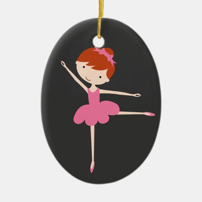 Personalised Ballerina Christmas Ornament (Front)