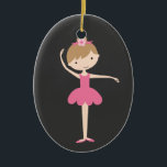 Personalised Ballerina Christmas Ornament<br><div class="desc">This super cute ballerina ornament makes a great holiday keepsake for your child, just change the template text and change the background colours if you want and you're all set! If you need help or have something else in mind, just click on the contact link above to send the designer...</div>