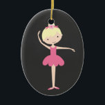 Personalised Ballerina Christmas Ornament<br><div class="desc">This super cute ballerina ornament makes a great holiday keepsake for your child, just change the template text and change the background colours if you want and you're all set! If you need help or have something else in mind, just click on the contact link above to send the designer...</div>