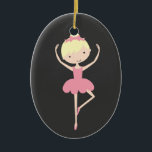 Personalised Ballerina Christmas Ornament<br><div class="desc">This super cute ballerina ornament makes a great holiday keepsake for your child, just change the template text and change the background colours if you want and you're all set! If you need help or have something else in mind, just click on the contact link above to send the designer...</div>
