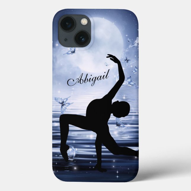 Personalised Ballerina Full Moon and Butterflies Case-Mate iPhone Case (Back)