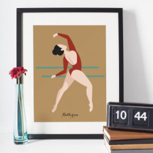 Personalised Ballerina Gift Postcard Poster