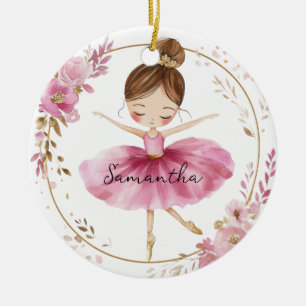 Personalised Ballerina Girl Ceramic Ornament