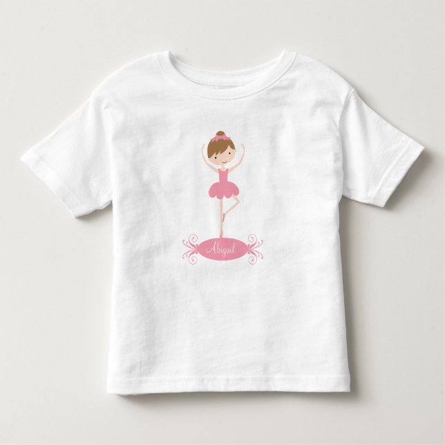 Personalised Ballerina Girls T-Shirt (Front)