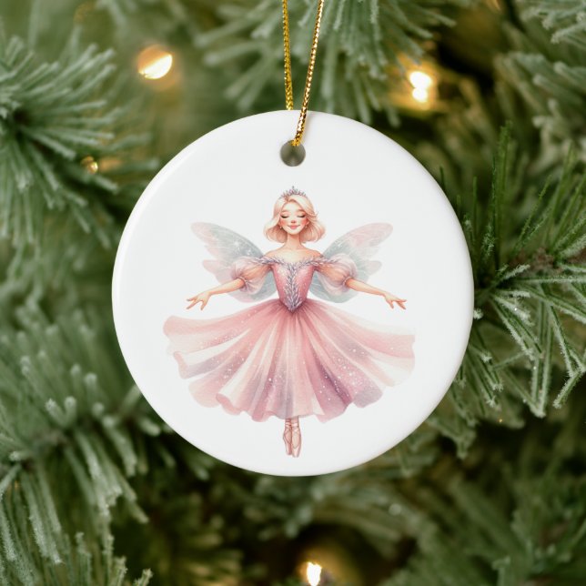 Personalised Ballerina Nutcracker Suite Characters Ceramic Ornament (Tree)
