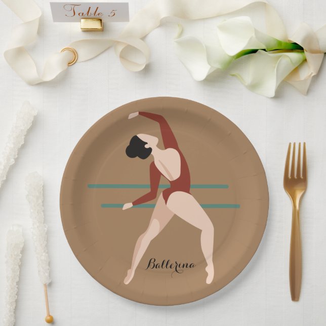 Personalised Ballerina  Paper Plate (Wedding)