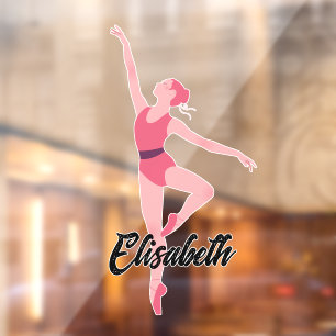 Personalised Ballerina Window Cling – Custom Name