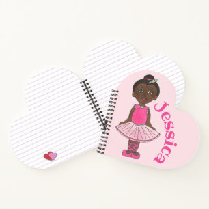 Personalised Ballet Ballerina Dance Teacher Pink Notebook