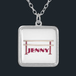 Personalised Ballet Barre Dance Dancer Necklace<br><div class="desc">Necklace features an original dance-themed illustration of a ballet barre. Simply personalise for a unique gift for your favourite dancer or dance teacher.</div>