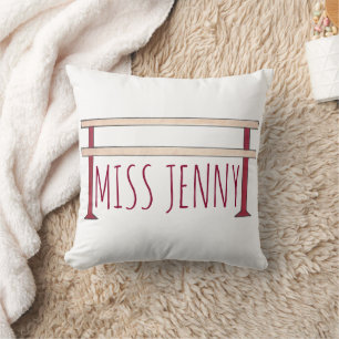 Personalised Ballet Barre Dance Teacher Gift Cushion