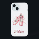 Personalised Ballet Dance Slippers Phone Case<br><div class="desc">Personalised beautiful ballet slippers phone case you customise with your name - use our tool to change the name to your own. Lovely for your favourite dancer and artwork you can carry with you. Great stocking stuffer or grad gift - perfect for any occasion! Check out all the beautiful phone...</div>