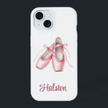 Personalised Ballet Dance Slippers Phone Case<br><div class="desc">Personalised beautiful ballet slippers phone case you customise with your name - use our tool to change the name to your own. Lovely for your favourite dancer and artwork you can carry with you. Great stocking stuffer or grad gift - perfect for any occasion! Check out all the beautiful phone...</div>