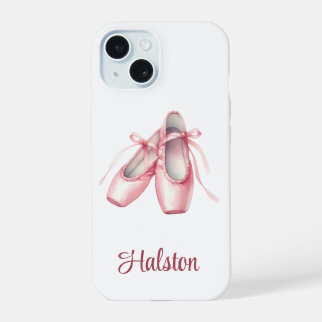 Personalised Ballet Dance Slippers Phone Case (Back)