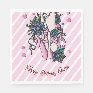 Personalised Ballet Shoes Napkin