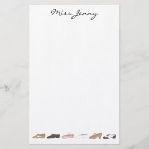 Personalised Ballet Tap Dance Shoes Teacher Gift Stationery