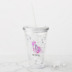 Personalised Ballet Teacher Watercolor Acrylic Tumbler