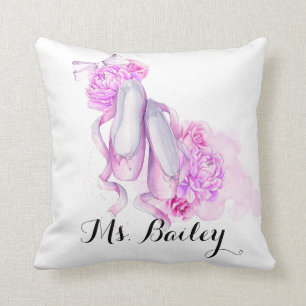 Personalised Ballet Teacher Watercolor Cushion