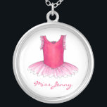 Personalised Ballet Tutu Dance Teacher Necklace<br><div class="desc">Featuring an original ballet-themed illustration. Simply personalise with your dance teacher's name for a unique holiday gift!</div>