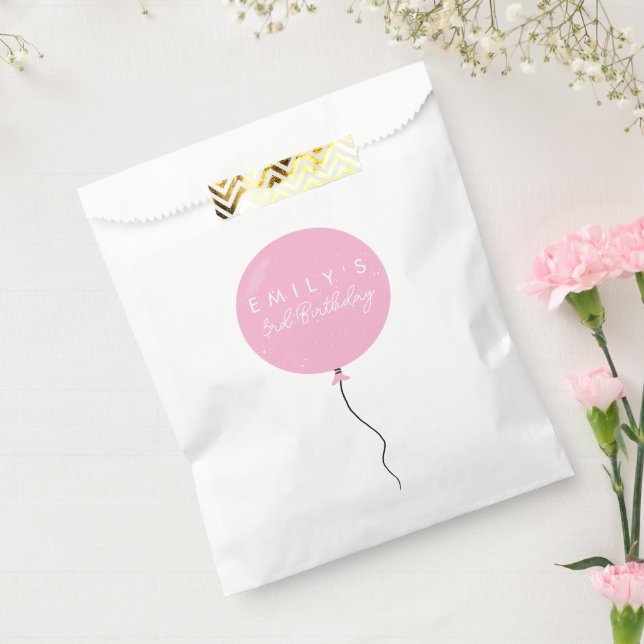 Personalised Balloon Party birthday christening  Favour Bag (Sealed)