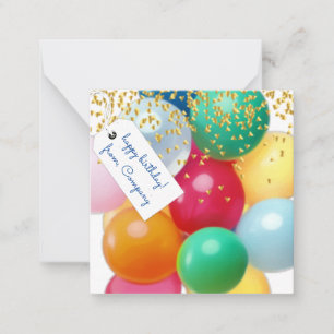 Personalised balloons confetti high def birthday card
