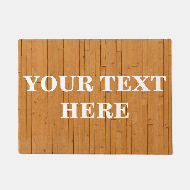 Personalised Bamboo Wood Doormat (Front)