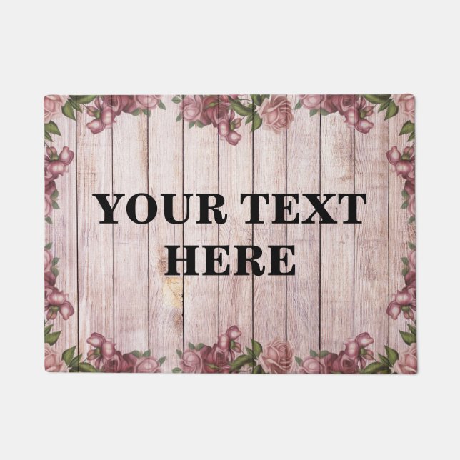 Personalised Bamboo Wood Doormat (Front)