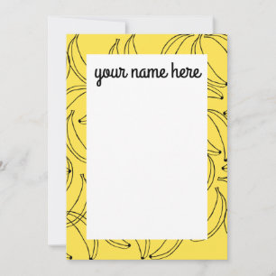 Personalised Bananas Notecards