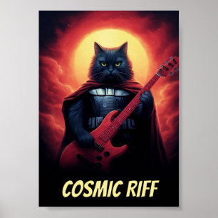 Personalised Band Room Poster Funny Sci-Fi Cat