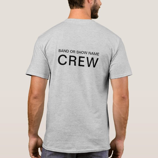 Personalised Band Show Name Event Crew T-Shirt (Back)