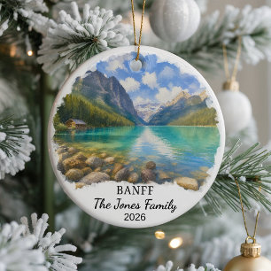 Personalised Banff National Park Ceramic Ornament, Ornament