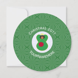 Personalised Bangladeshi Angel Christmas Flag  Invitation