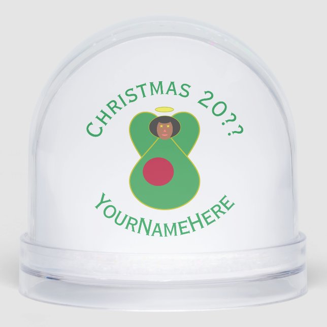 Personalised Bangladeshi Angel Christmas Flag  Snowglobe (Front)