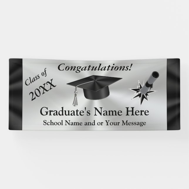 Personalised Banners for Graduation, YEAR and NAME (Horizontal)