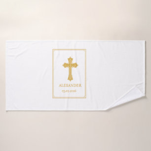 Personalised baptism bath towel