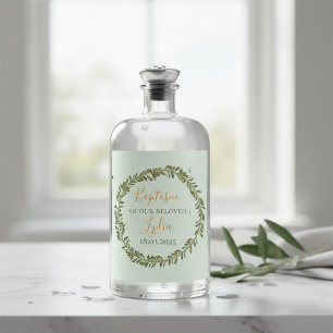 Personalised Baptism Wine Bottle Label 