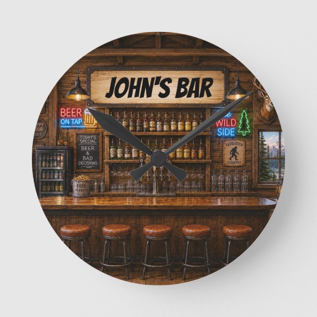 Personalised Bar Clock (Front)