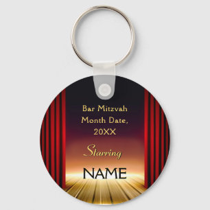 Personalised Bar Mitzvah Party Favours Giveaways Key Ring