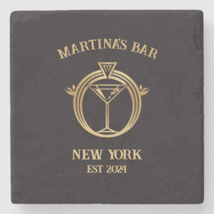 Personalised Bar Sign Bar Coaster with Custom Name