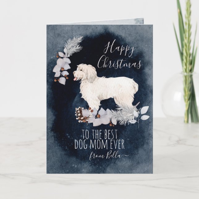 Personalised Barbado da Terceira Christmas Holiday Card (Front)