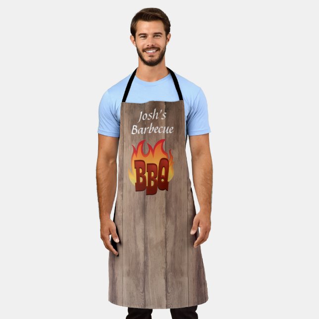 Personalised Barbecue Apron (Worn)